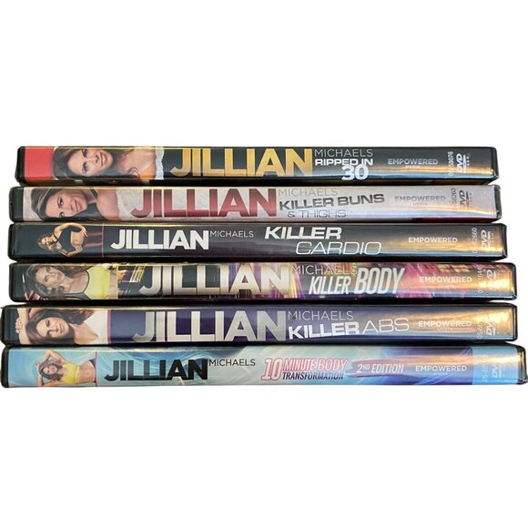Lot of 6 Jillian Michaels Exercise Workout DVDs Killer Cardio Ripped in 30 Abs - Picture 9 of 10